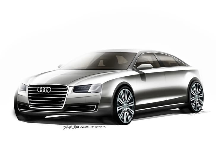 Audi A8 facelift sketches photo gallery